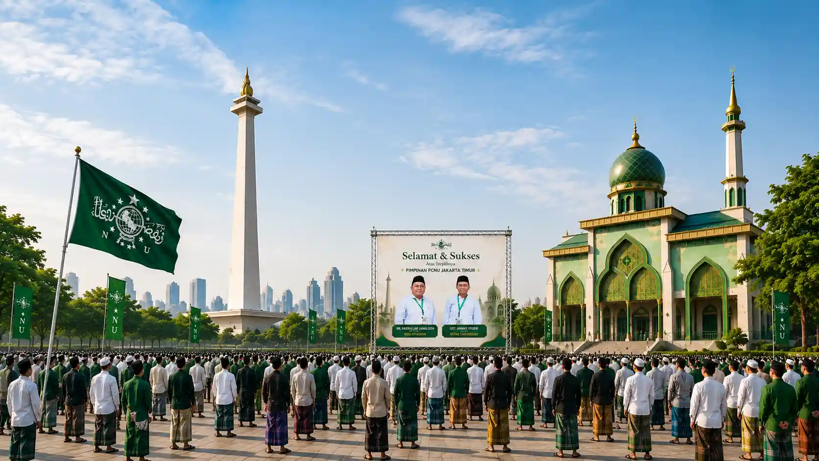 Kebersamaan pengurus dan warga PWNU Pengurus Wilayah Provinsi Sulawesi Tengah